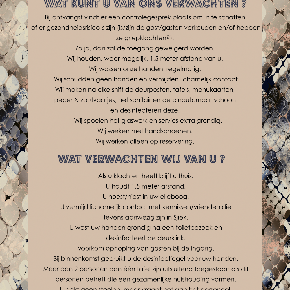 Om rekening mee te houden