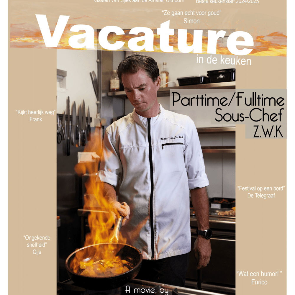 Vacature Z.W.K en/of chef de partie