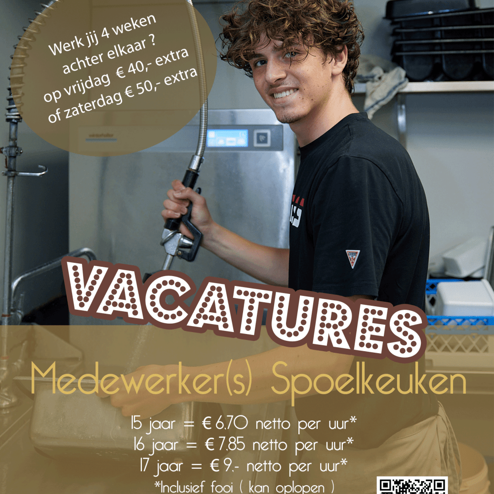 Vacature spoelkeuken Sjiek aan de Amstel